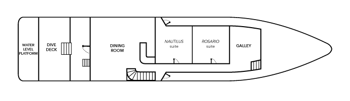 Plan d'étage du pont principal du Nautilus Gallant Lady