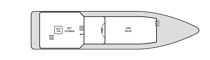 Plan d'étage du pont supérieur du Nautilus Gallant Lady