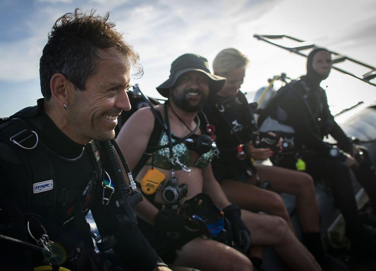 happy divers