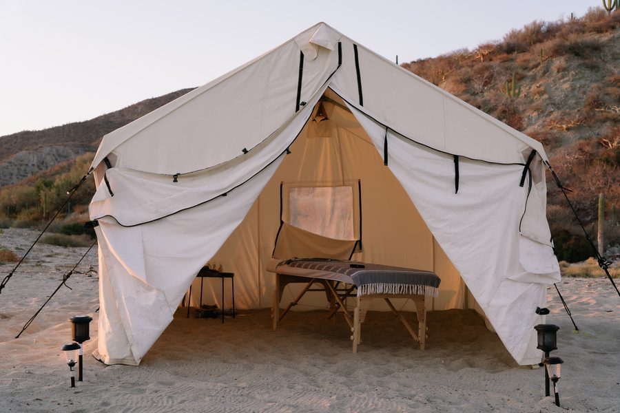 Isla san jose glamping camp tent